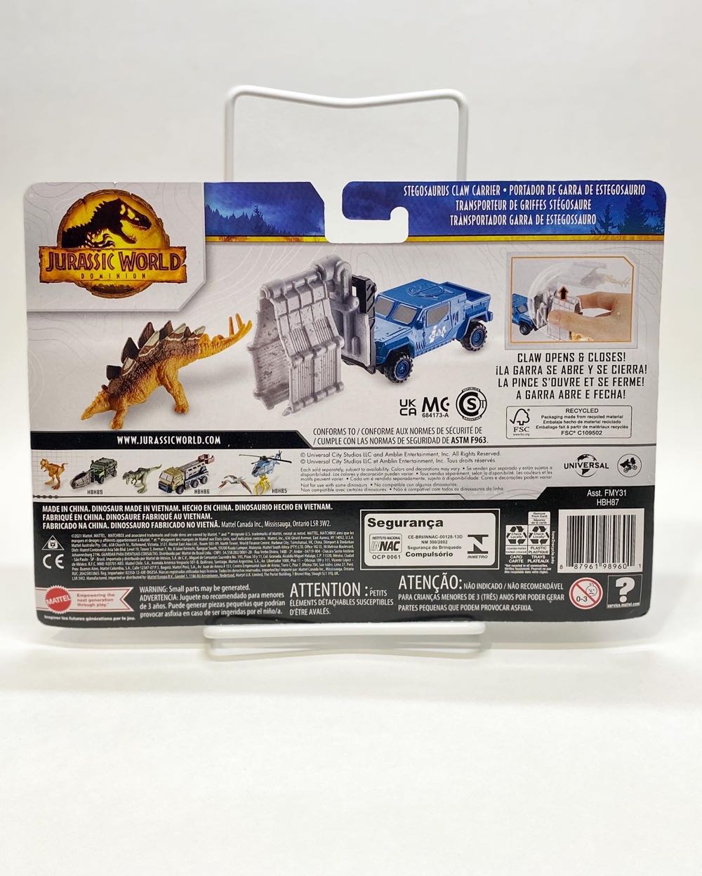 Matchbox Jurassic World Dino Transporters 1 Vehicle & 1-2 Mini Dinosaurs Ages 3 Years Old & Up  action figure collectible [Barcode 887961989601] - Main Image 2