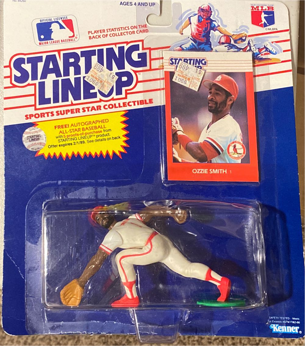 Ozzie Smith #1 St. Louis Cardinals Mlb Starting Lineup & Card  action figure collectible [Barcode 076281880402] - Main Image 2