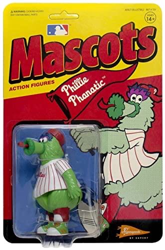 Super7 Major League Baseball Mascots: Philadelphia Phillies Phillie Phanatic Reaction Figure Multicolor One Size  action figure collectible [Barcode 811169037512] - Main Image 1