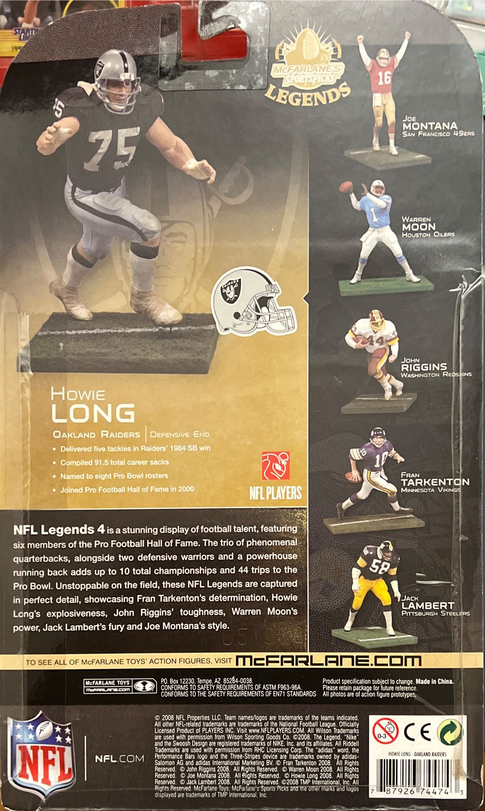McFarlane NFL Oakland Raiders Howie Long - McFarlane Toys action figure collectible [Barcode 787926744743] - Main Image 2