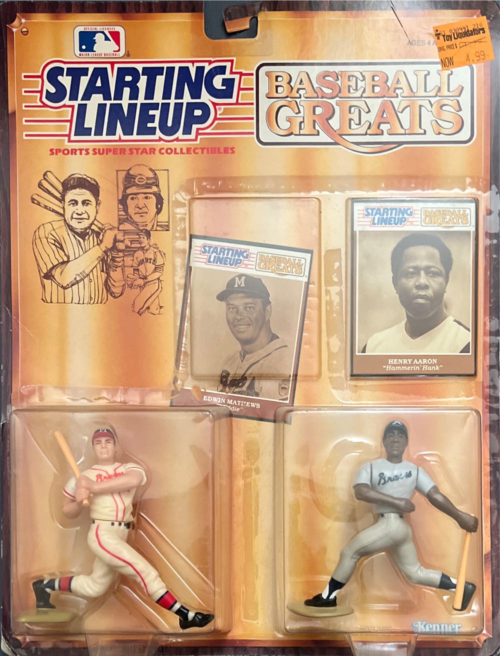 Starting Lineup Edwin Mathews & Hank Aaron - STARTING LINEUP action figure collectible [Barcode 076281917603] - Main Image 1