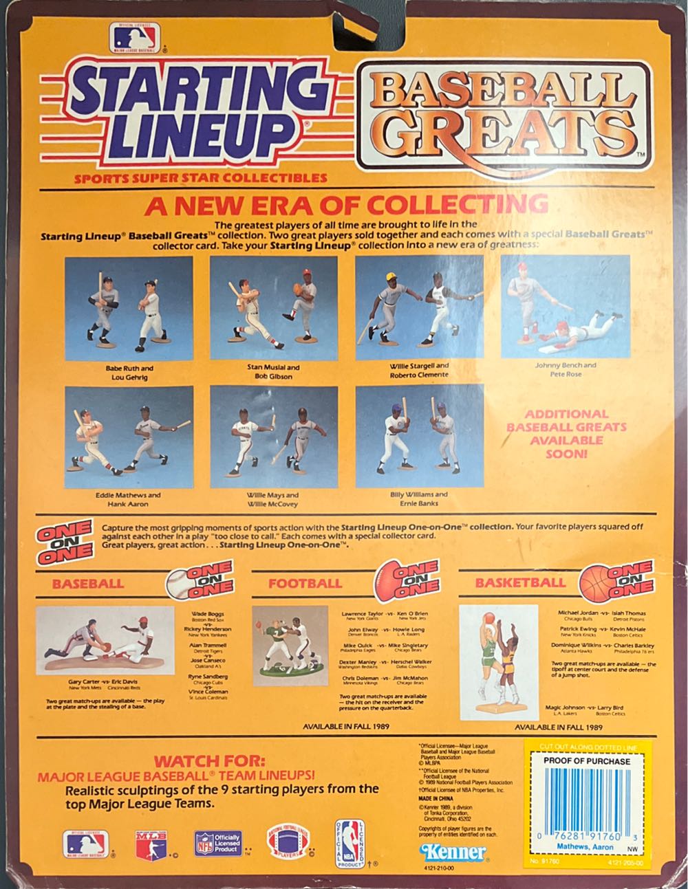 Starting Lineup Edwin Mathews & Hank Aaron - STARTING LINEUP action figure collectible [Barcode 076281917603] - Main Image 2