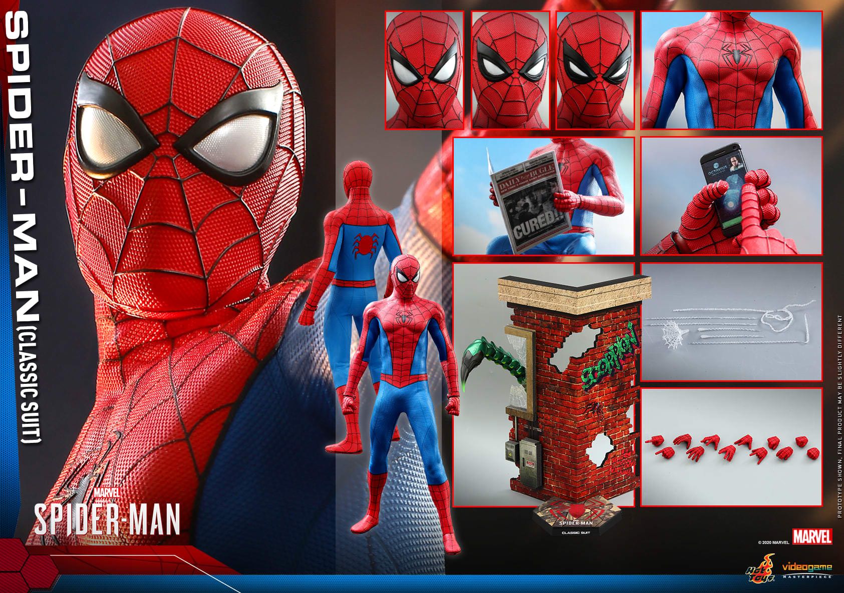 Spider-Man Classic Suit - Hot Toys (Spiderman) action figure collectible [Barcode 4895228607232] - Main Image 10