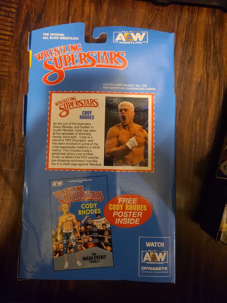 Cody Rhodes - AEW - Jazwares LJN (Blue Pants) - Jazwares (AEW - Unmatched) action figure collectible [Barcode 191726390244] - Main Image 2