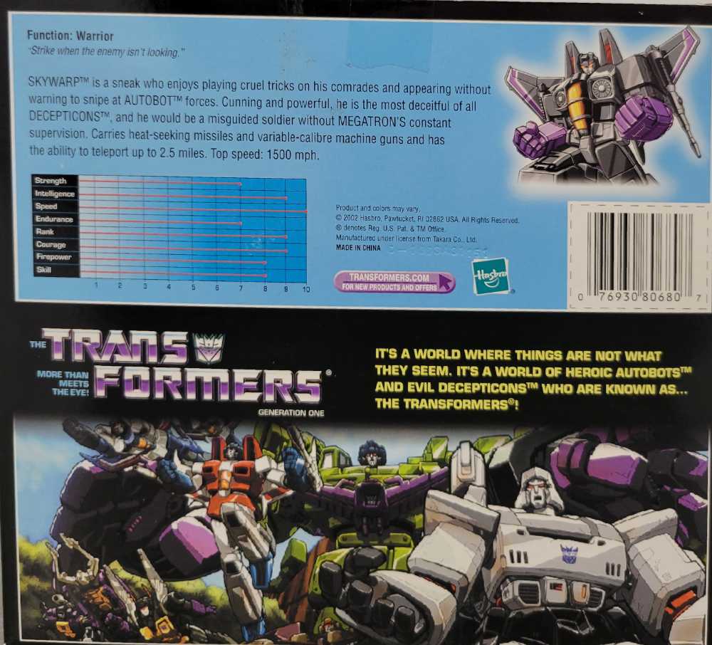 Skywarp Toys"R"Us (Boxed) - Hasbro (Reissue) action figure collectible - Main Image 4
