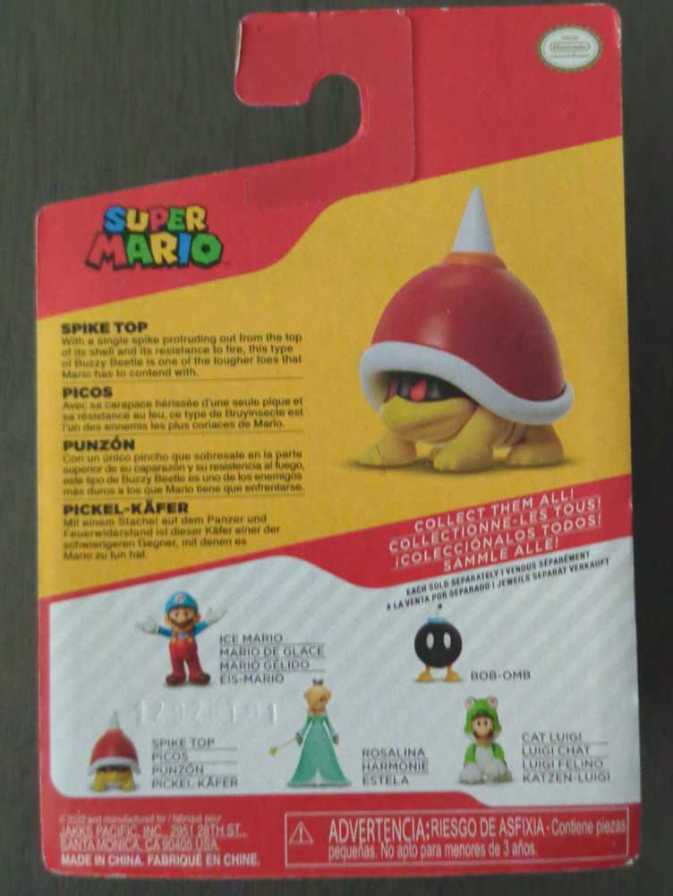 Super Mario Nintendo Jakks Spike Top Shell New 2” Red Shell - Jakks Pacific (World Of Nintendo) action figure collectible [Barcode 192995411418] - Main Image 2