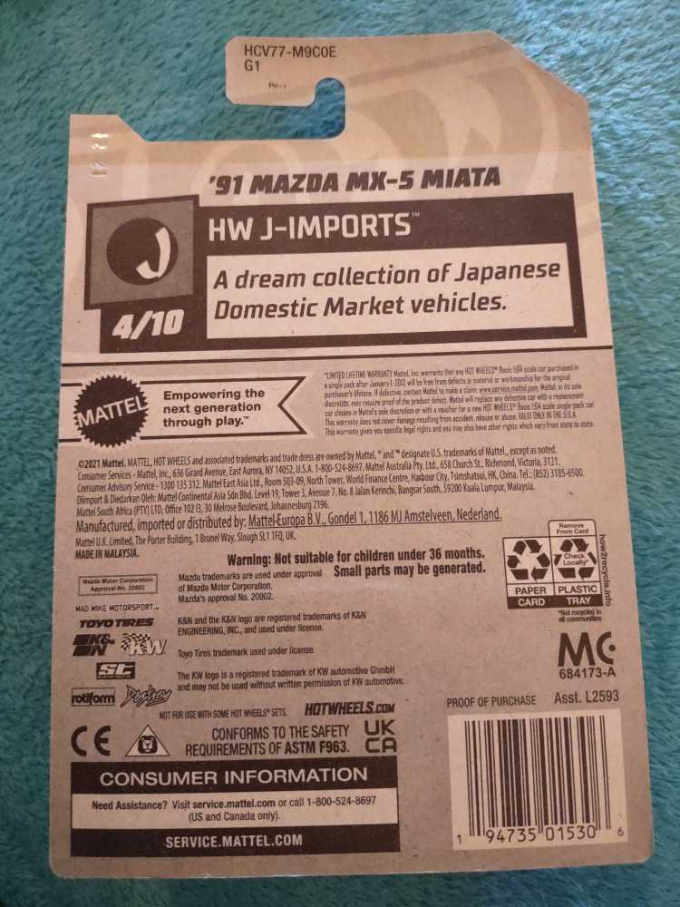 Mazda mx-5 miata ’91  action figure collectible - Main Image 2