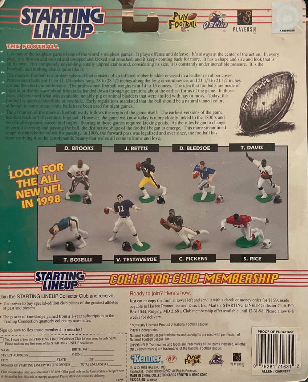 Starting Lineup Marcus Allen & Mike Garrett Kansas City Chiefs - STARTING LINEUP action figure collectible [Barcode 076281716312] - Main Image 2