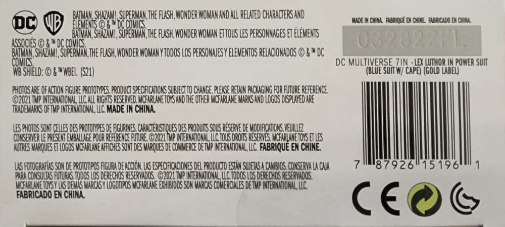 Lex Luthor Power Suit (DC Rebirth) *Gold Label* - McFarlane Toys (McFarlane Gold Label Collection) action figure collectible [Barcode 787926151961] - Main Image 4