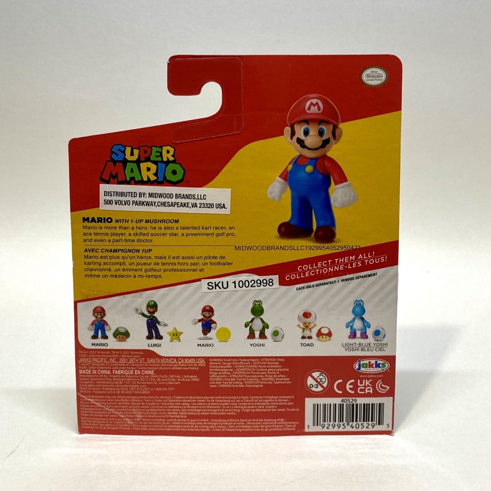 Nintendo Super Mario Brothers Jakks Action Figure 1 Up Mushroom Game Toys MOC  action figure collectible [Barcode 192995405295] - Main Image 2