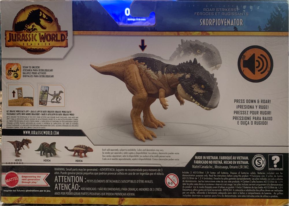 Skorpiovenator - Mattel (Jw Roar Strikers) action figure collectible [Barcode 194735034079] - Main Image 4