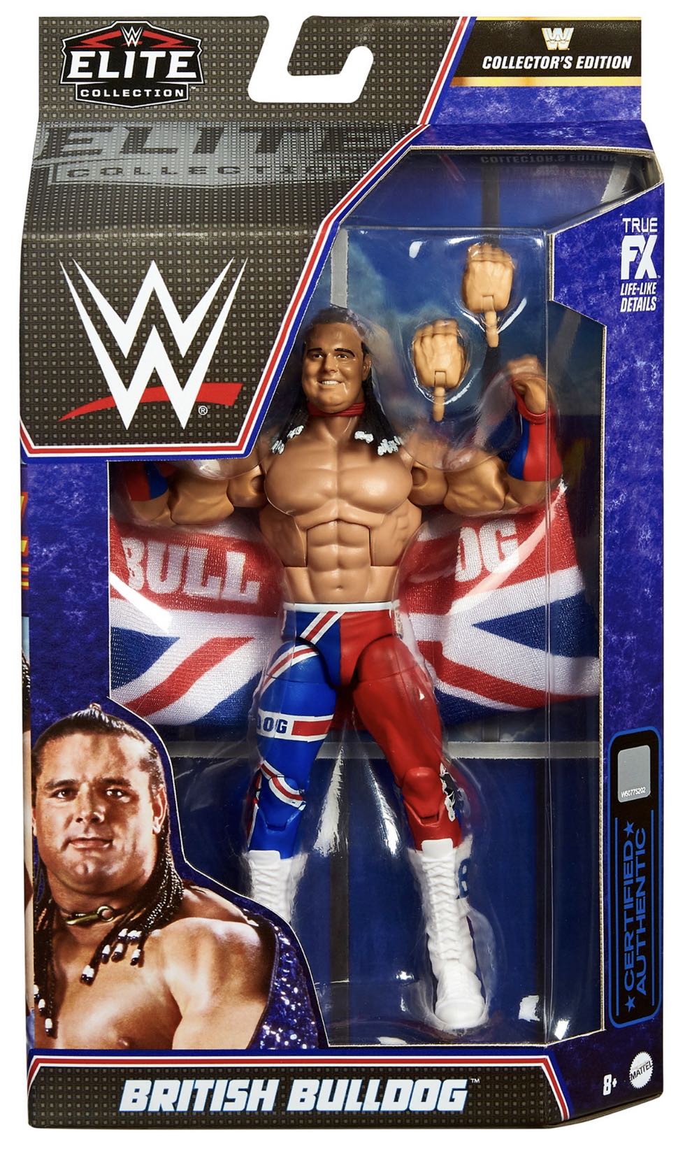 WWE British Bulldog Davey Boy Smith- Elite Series - Mattel (WWE Elite Collection) action figure collectible [Barcode 090125284737] - Main Image 1