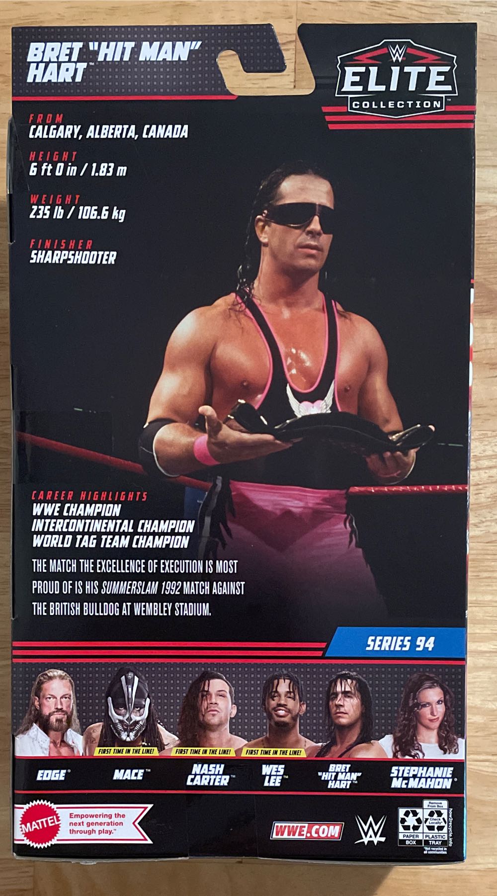 Bret Hart - Mattel Wwe (WWE Mattel Elite Series 94) action figure collectible [Barcode 194735090563] - Main Image 2