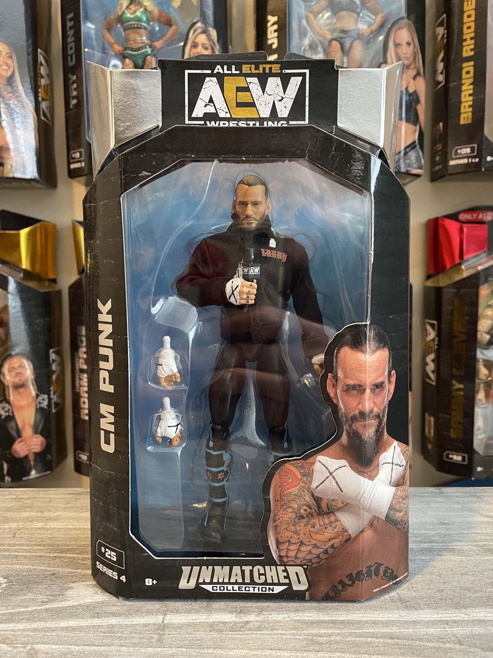 CM Punk (AEW Unmatched Series 4 Target Exclusive #25) - Jazwares (AEW - Unmatched) action figure collectible [Barcode 191726431275] - Main Image 4