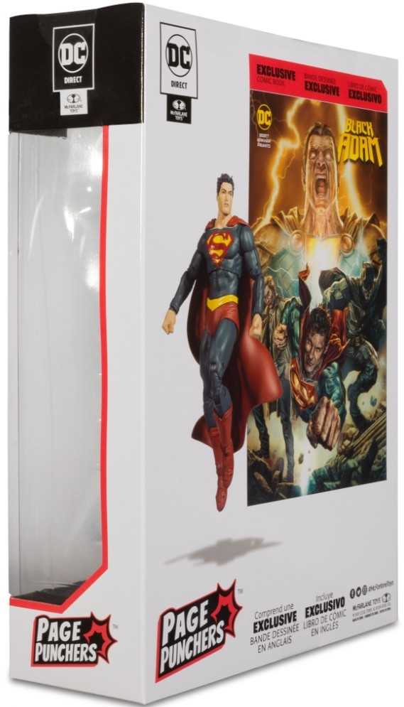 Superman w/Black Adam Comic - McFarlane Toys / DC Direct (DC Direct - DC Page Punchers (7 Inch)) action figure collectible [Barcode 787926159035] - Main Image 2