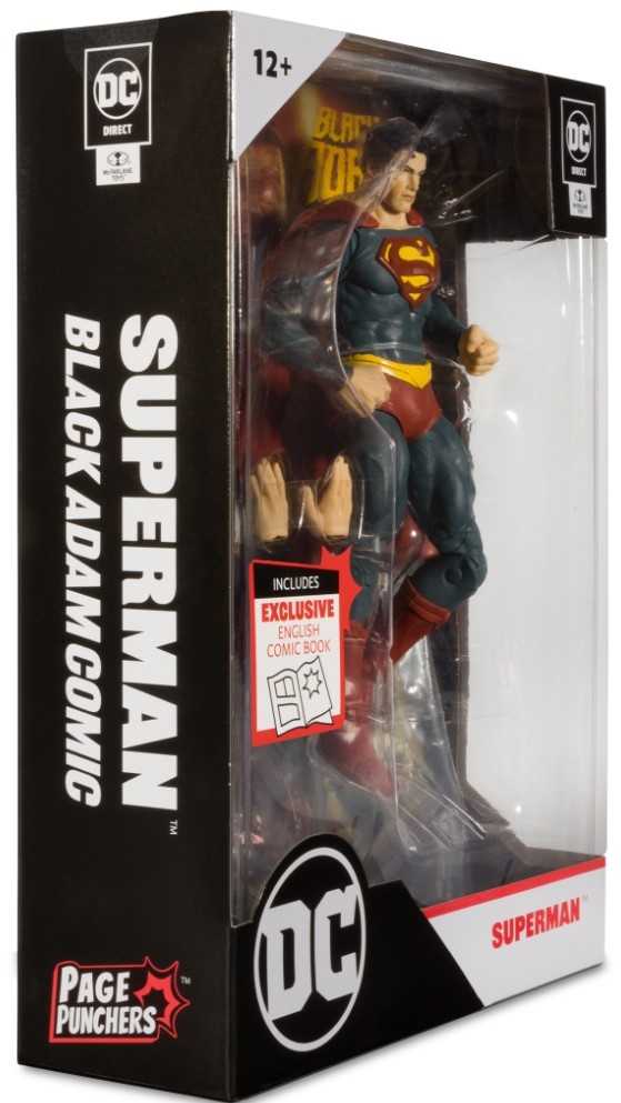 Superman w/Black Adam Comic - McFarlane Toys / DC Direct (DC Direct - DC Page Punchers (7 Inch)) action figure collectible [Barcode 787926159035] - Main Image 3