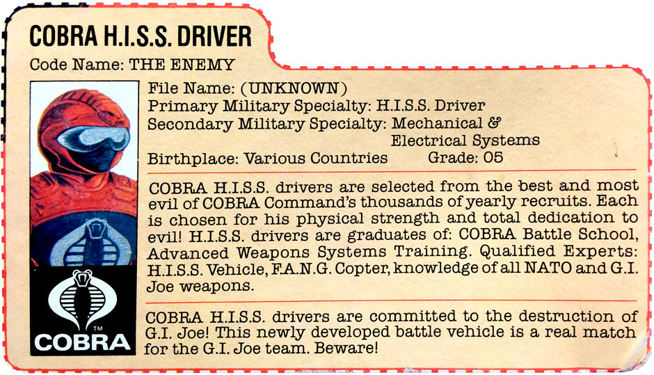 #11 | Cobra H.I.S.S. Driver - Hasbro action figure collectible - Main Image 3