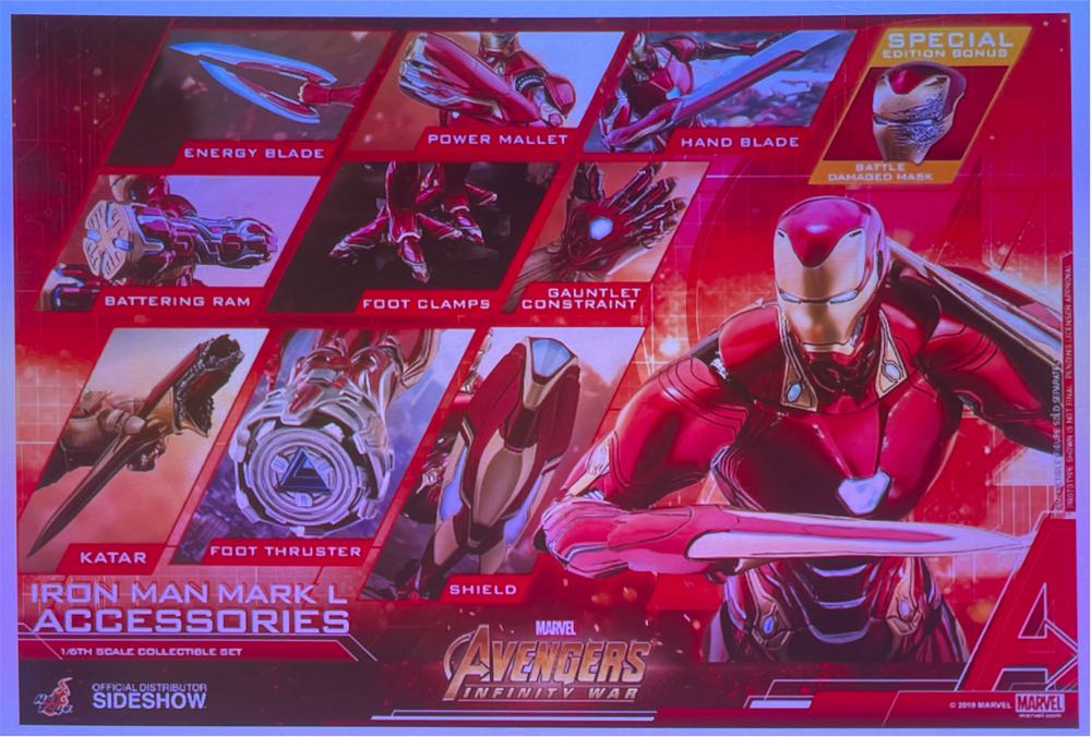 Iron Man Mark L Accessories Set Special - Hot Toys/Side Show (Avengers: Infinity War) action figure collectible [Barcode 4897011187433] - Main Image 3