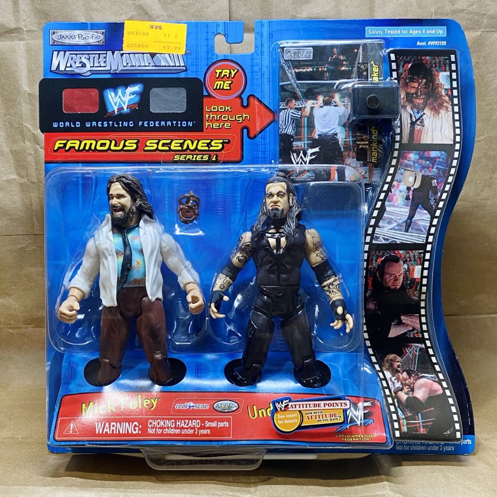 Famous Scenes- The Rock And Triple H (2000)(In Box) - JAKKS Pacific, Inc. (WWF Famous Scenes) action figure collectible [Barcode 039897931005] - Main Image 1