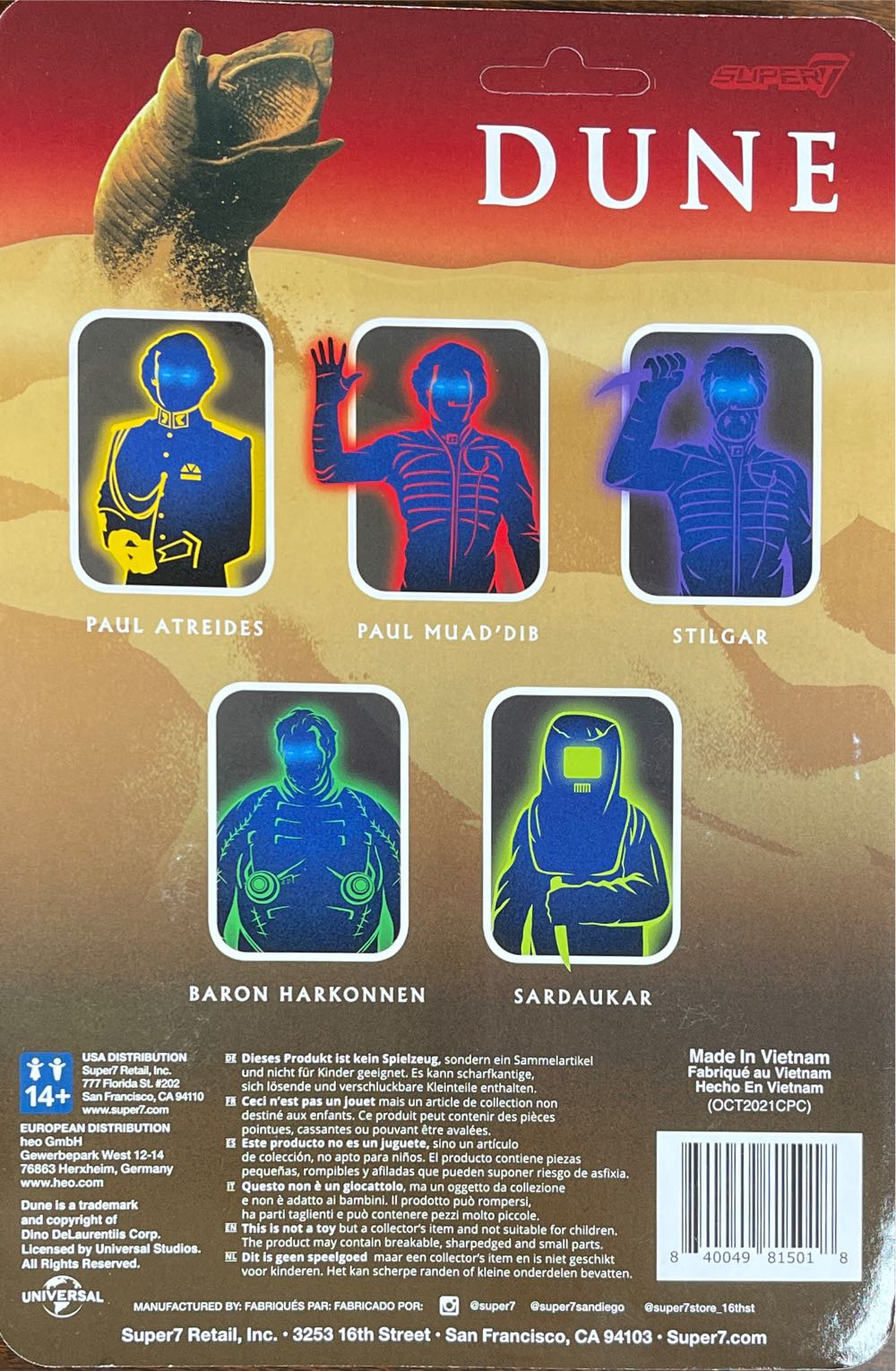 Stilgar Super 7 Reaction - Super 7 (Dune) action figure collectible [Barcode 840049815018] - Main Image 2