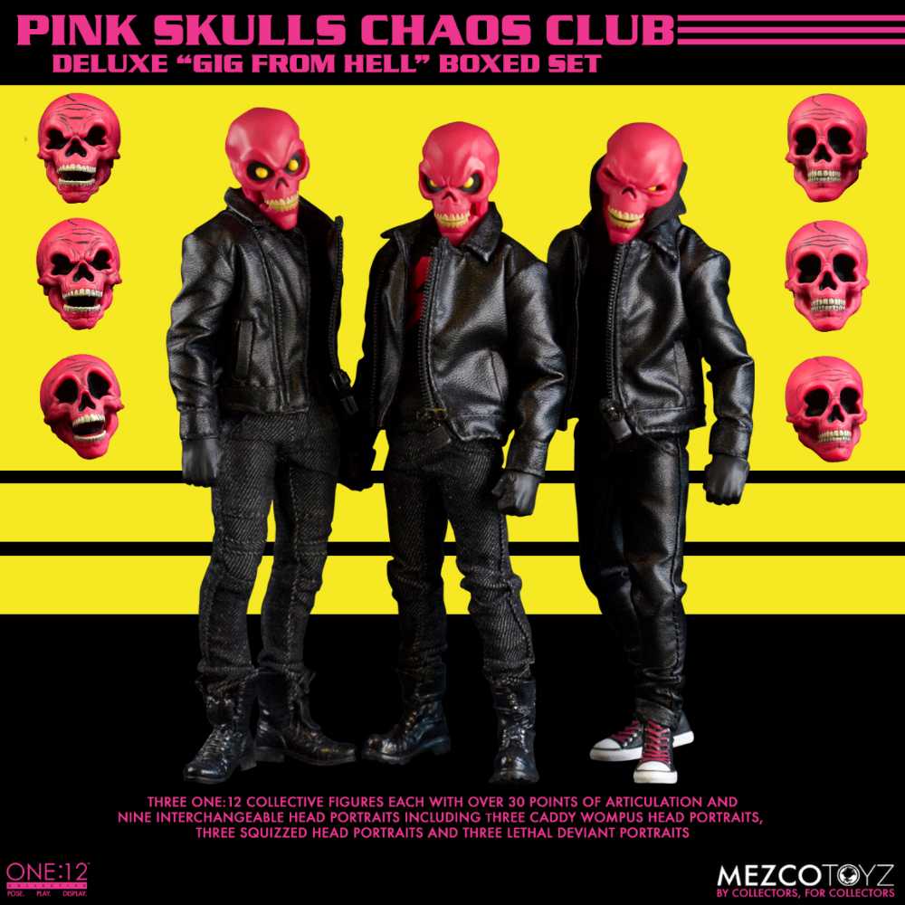 Mezco Rumble Skulls Pink Chaos Club Deluxe - Mezco (Mezco (Rumble Society)) action figure collectible [Barcode 696198120653] - Main Image 2