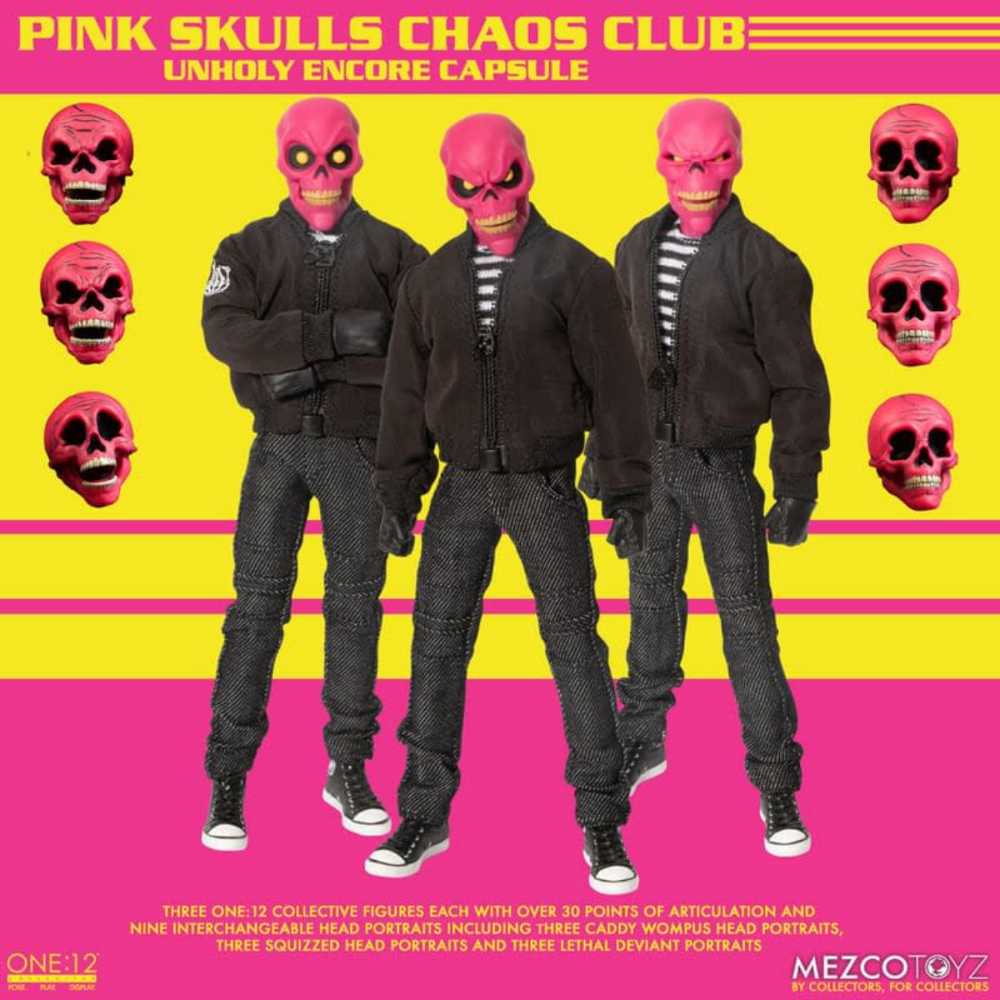 Mezco Rumble Skulls Pink Chaos Club Deluxe - Mezco (Mezco (Rumble Society)) action figure collectible [Barcode 696198120653] - Main Image 3