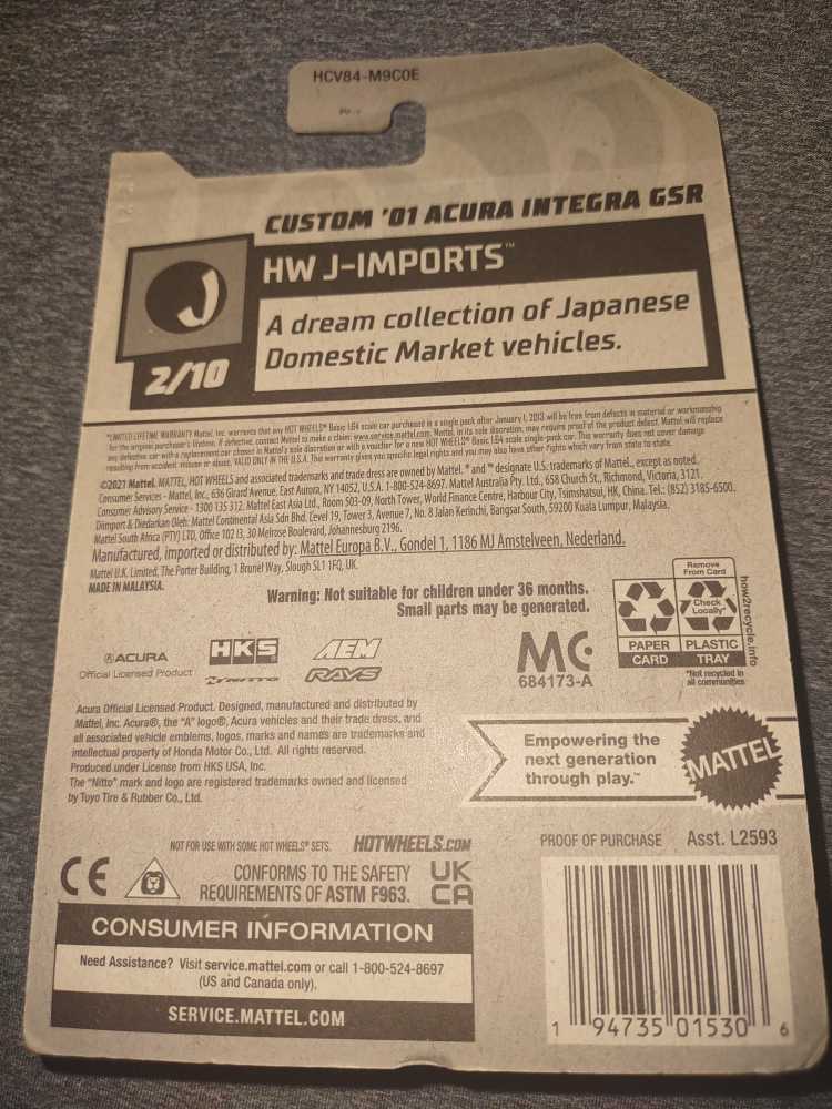 Acura Integra GSR Custom ’01  action figure collectible - Main Image 2