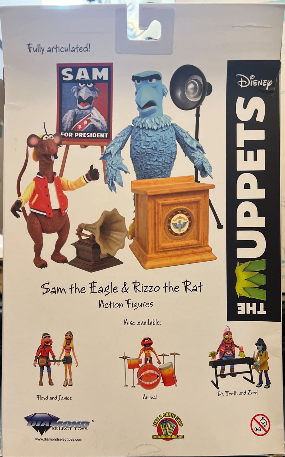 Muppets  - Sam The Eagle & Rizzo The Rat - Diamond Select Toys (The Muppets) action figure collectible [Barcode 699788814833] - Main Image 3