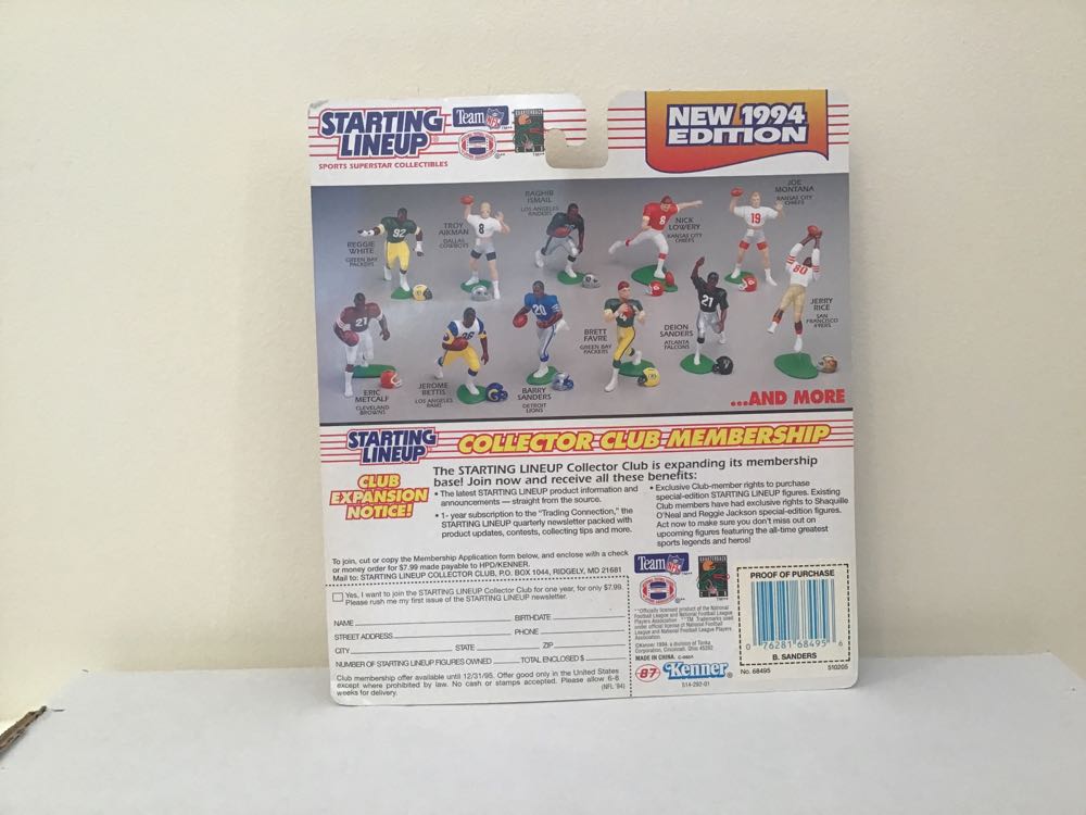 Barry Sanders - Kenner action figure collectible - Main Image 2