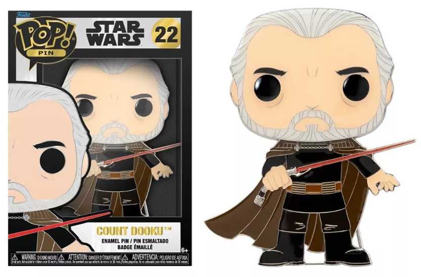 Star Wars- Count Dooku Funko Pin 22  (Funko Pop Pins) action figure collectible [Barcode 671803398801] - Main Image 2