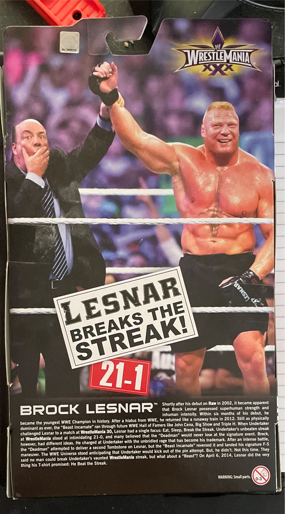 WWE Elite (TRU Exclusive) Brock Lesnar - Mattel (WWE Wrestlemania XXX) action figure collectible [Barcode 887961016611] - Main Image 3