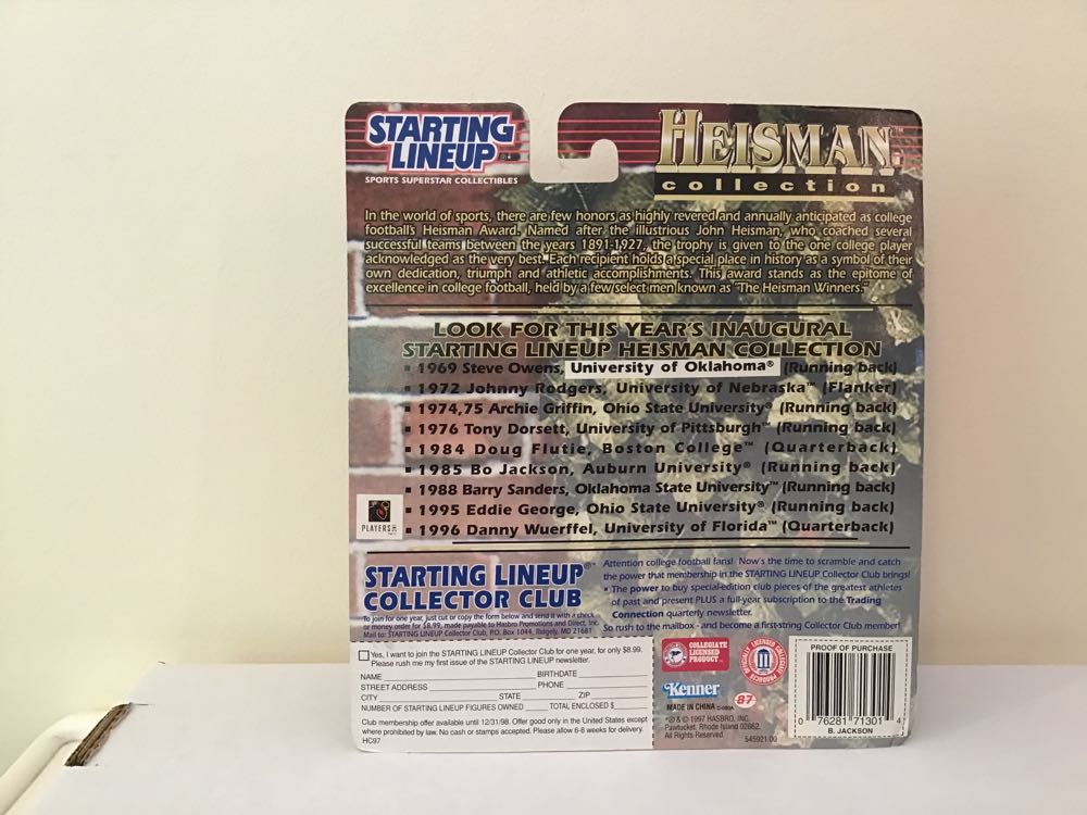 Bo Jackson - Kenner (Heisman Collection) action figure collectible - Main Image 2