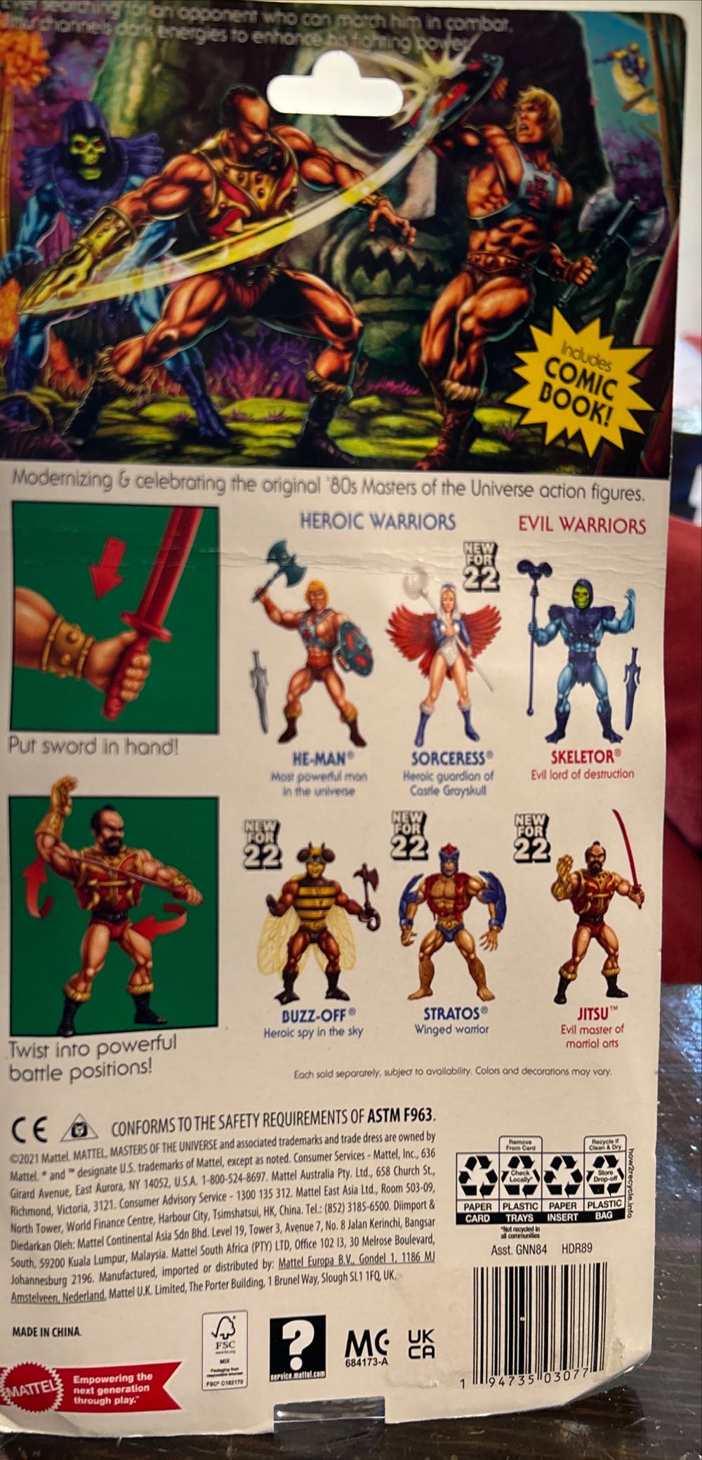 Jitsu - Mattel (Masters of the Universe: Origins) action figure collectible [Barcode 194735030774] - Main Image 2