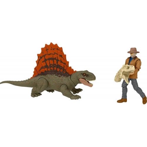 Dr Alan Grant & Dimetrodon - Mattel (JW Humanos) action figure collectible [Barcode 887961942781] - Main Image 2