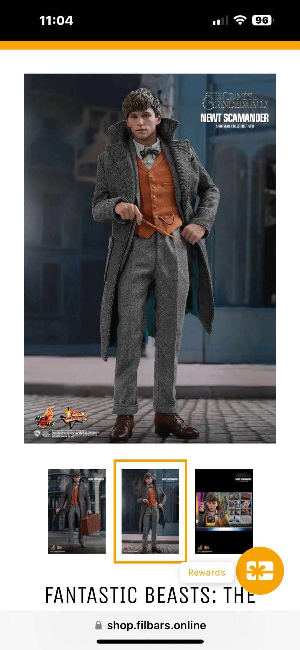 Newt Scamander Mms512B - Hot Toys (Fantastic Beasts: The Crimes Of Grindelwald) action figure collectible [Barcode 4897011188010] - Main Image 3