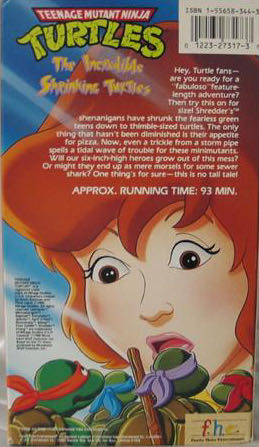 Teenage Mutant Ninja Turtles - The Incredible Shrinking Turtles Vhs  action figure collectible [Barcode 012232731737] - Main Image 2