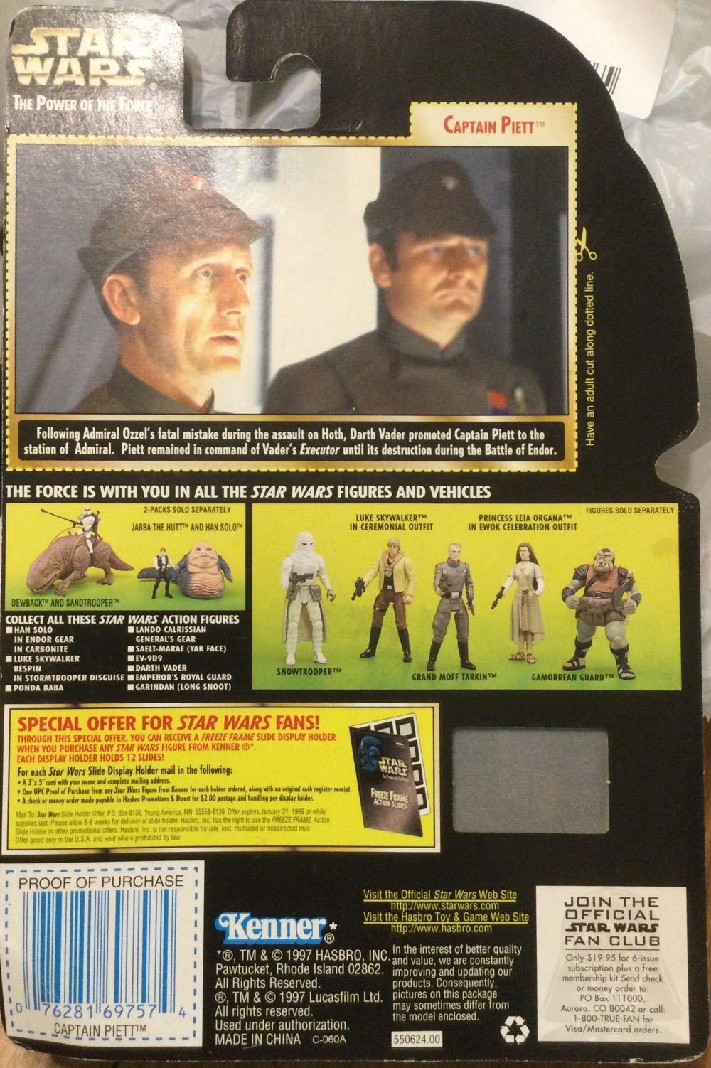 Power Of The Force (FF) - Captain Piett - Hasbro (Empire Strikes Back) action figure collectible - Main Image 2