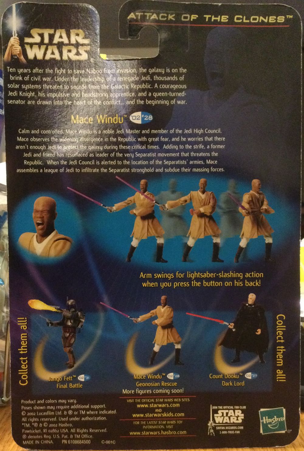 Saga Series ‘02 - Mace Windu - Hasbro (Attack Of The Clones) action figure collectible - Main Image 2