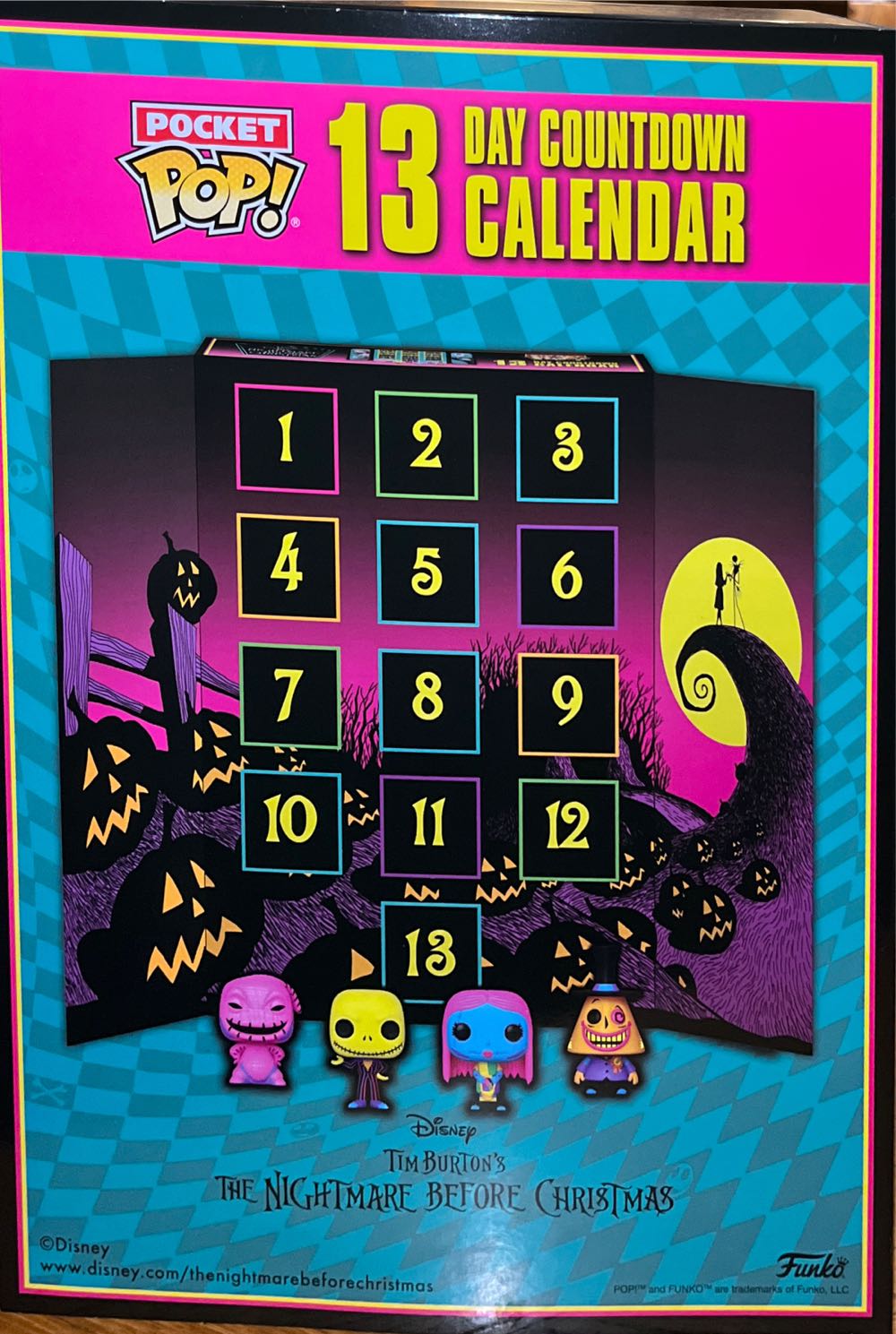 Funko Pop! Advent Calendar: 13 Days The Nightmare Before Christmas Blacklight Multicolor 63959 - Funko action figure collectible [Barcode 889698639590] - Main Image 2