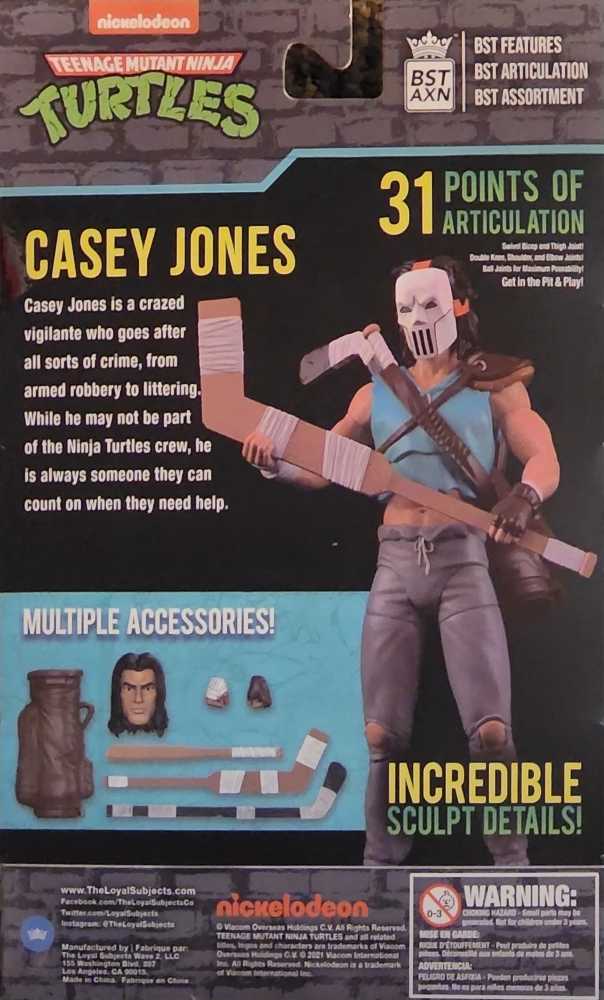 BST AXN Casey Jones - BST AXN / The Loyal Subjects (TMNT BST AXN) action figure collectible [Barcode 850018355605] - Main Image 2