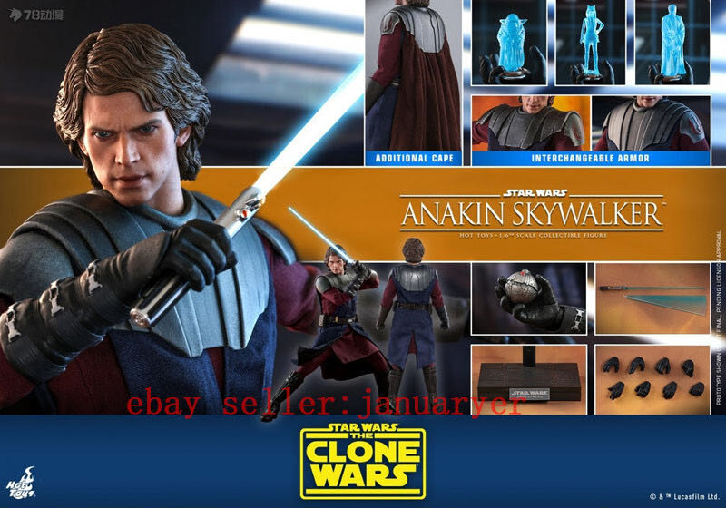 Anakin Skywalker Clone Wars Hot Toys TMS019 - Hot Toys / Sideshow (Hot Toys 1:6 Scale Figure) action figure collectible [Barcode 4895228605924] - Main Image 4