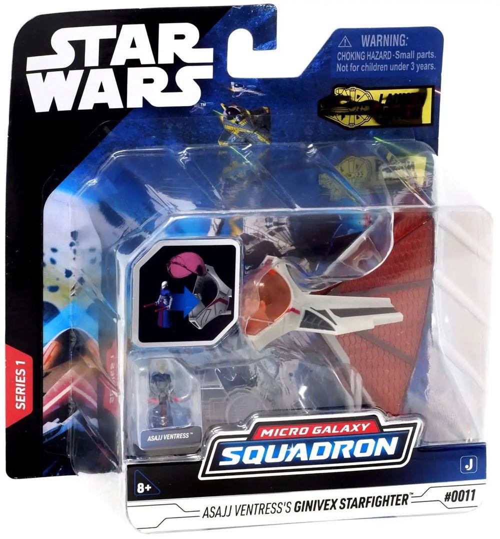 MG Squadron : #0011 Asajj Ventress’s Ginivex Starfighter - Disney / Jazwares (Micro Galaxy Squadron (Light Armor Class)) action figure collectible [Barcode 191726416128] - Main Image 4