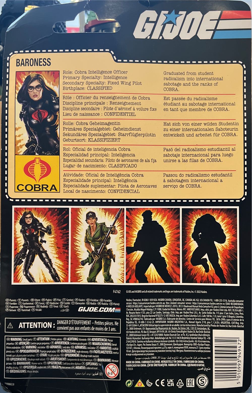 Baroness - Hasbro (G.I Joe Classified Retro) action figure collectible [Barcode 5010993949472] - Main Image 2