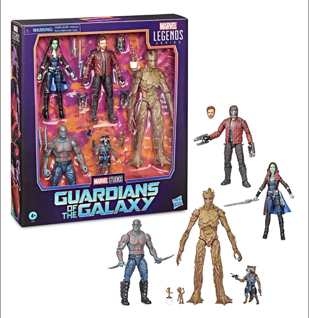 2022 Marvel Legends 6” GUARDIANS OF THE GALAXY 5-PACK Cosmic Rewind Exclusive - Hasbro (Marvel Studios Disney World Exclusive GOTG Set) action figure collectible [Barcode 5010993880058] - Main Image 4