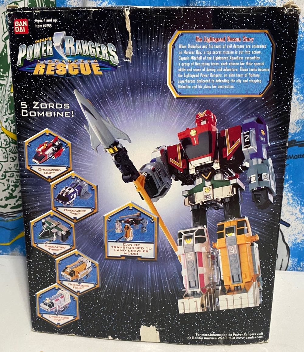 Power Rangers Lightspeed Rescue Deluxe Omega ... - Bandai action figure collectible [Barcode 045557045555] - Main Image 3