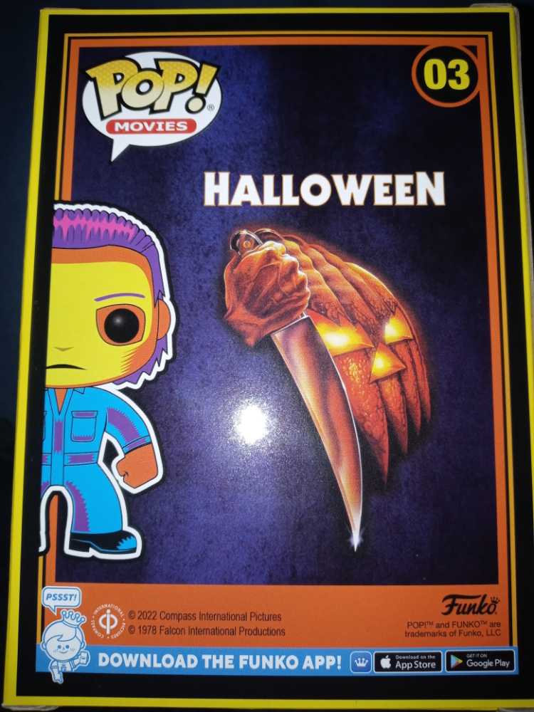 03 Halloween: Michael Myers Black Light - Funko (Halloween) (Funko Pops) action figure collectible [Barcode 889698649087] - Main Image 2