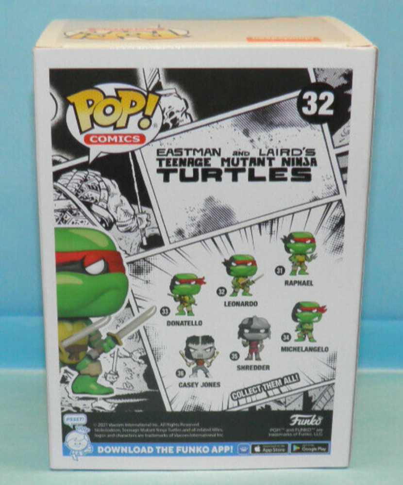 #32 Leonardo Chase Funko Pop Signed - Funko Pop! Comics (Teenage Mutant Ninja Turtles) action figure collectible [Barcode 889698606523] - Main Image 3