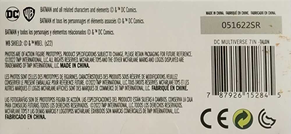 Talon - DC - BATMAN VILLAINS (Court Of Owls) action figure collectible [Barcode 787926152845] - Main Image 4