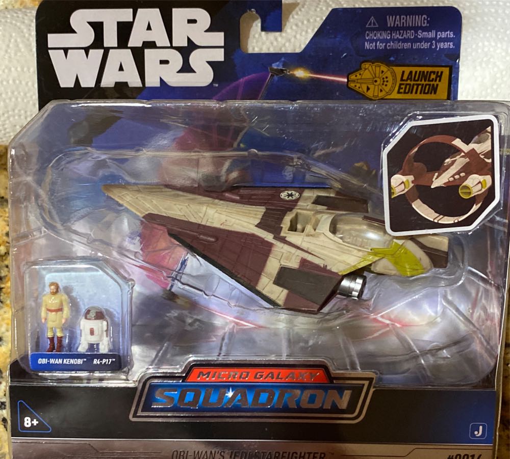 Obi-wan’s Jedi Starfighter - Jazwares (Micro Galaxy Squadron) action figure collectible [Barcode 191726416210] - Main Image 2