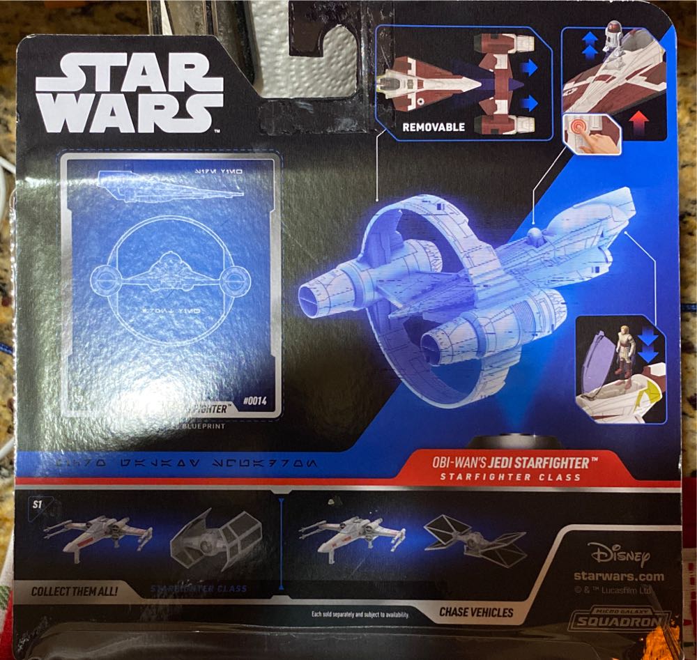 Obi-wan’s Jedi Starfighter - Jazwares (Micro Galaxy Squadron) action figure collectible [Barcode 191726416210] - Main Image 3